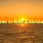 A Guide to SAP Calculations