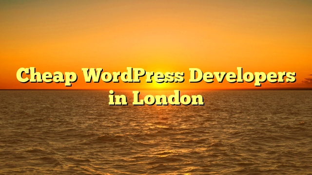 Cheap WordPress Developers in London
