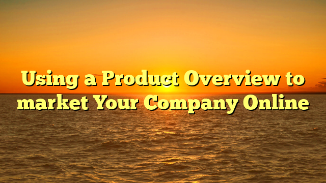 Using a Product Overview to market Your Company Online